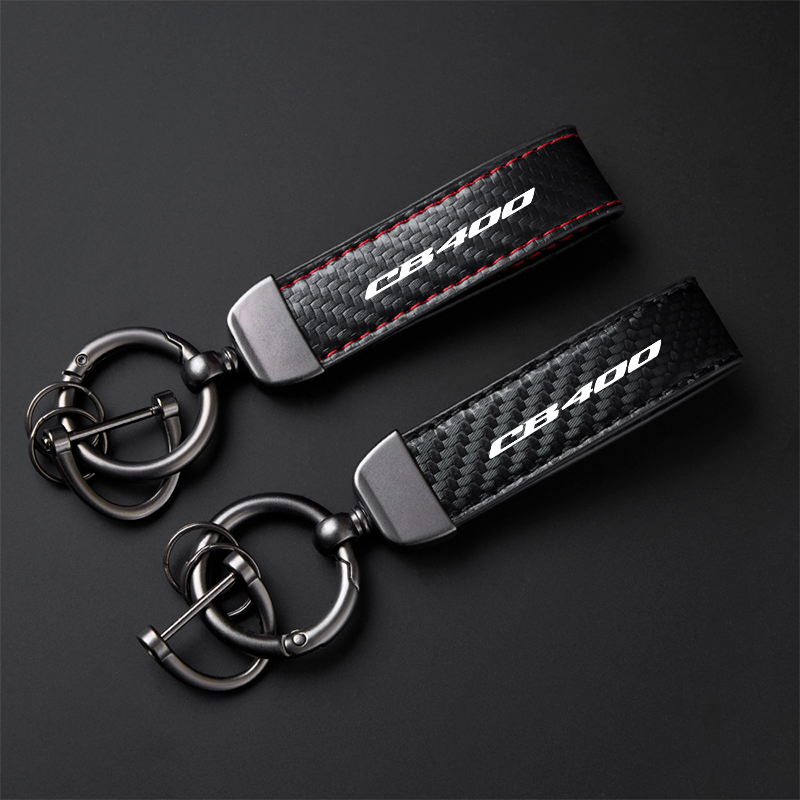 Motorcycle Chain - Skórzany brelok motocyklowy klamra podkowa biżuteria