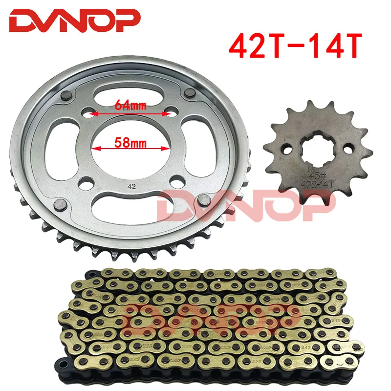 428 Chain - Z przodu motocykla tylna zębatka łańcucha