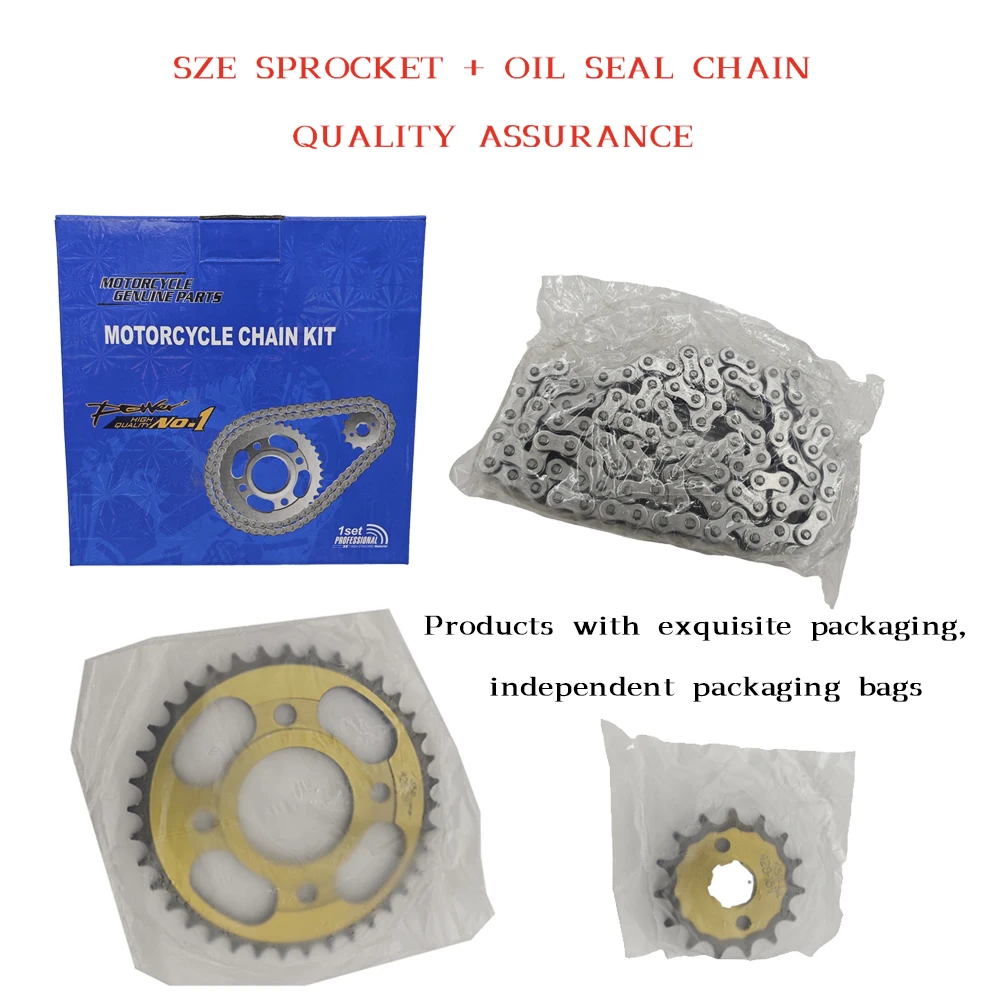 428 Chain - Zestaw Łańcucha CG125 38T+15T 428H-102L Cichy